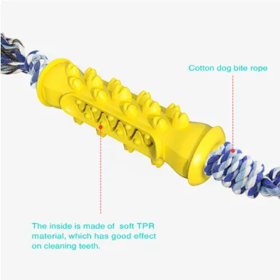 Eco-friendly pet chew rope toy dog toothbrush puppy chew toy set