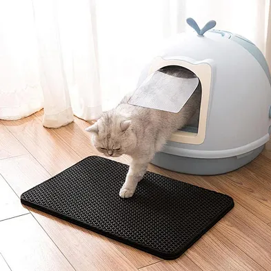 Easy Clean Cat Litter Trapper Mat Honeycomb Design EVA Double Layer Cat Litter Mat