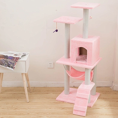 Wood cat tower very big wholesale climbing cheap luxury modern tall wooden cat tree with condo