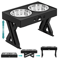 Stainless Steel Dog Bowl With Stand