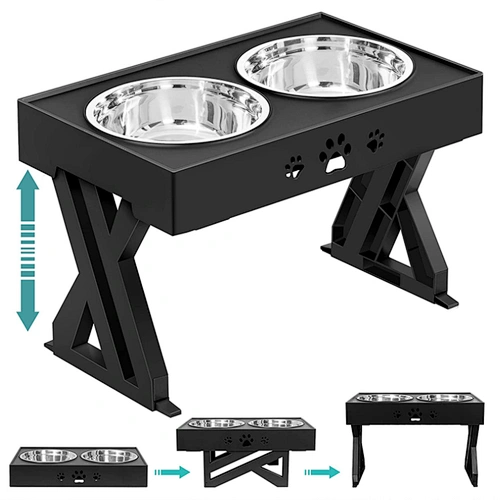 Stainless Steel Dog Bowl With Stand