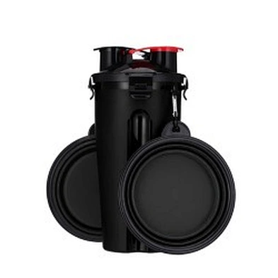 Wholesale Travel Pet Water And Food Bottle 2 In 1 Plastic Portable Dog Water Bottle With Bowl