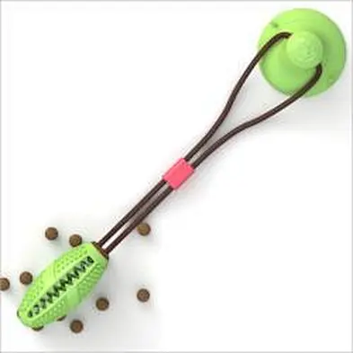 Durable Feed Dog Teeth Cleaning Toys Interactive Designer Rubber Suction Cup Dog Chew Toy