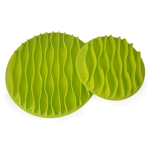 Wholesale Pet Dog Slow Feeder Bowl Plastic TPR Wave Durable Dog Pet Bowl