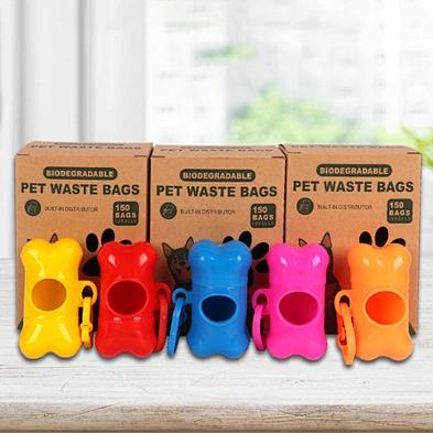 Wholesale Pet Dog Poo Bags Cheap Eco Friendly 100% Biodegradable Dog Poop Bags With Dispenser