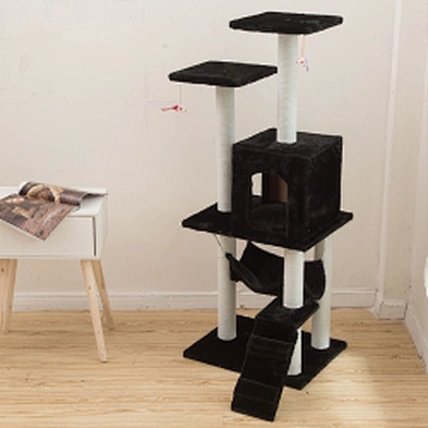 Wood cat tower very big wholesale climbing cheap luxury modern tall wooden cat tree with condo