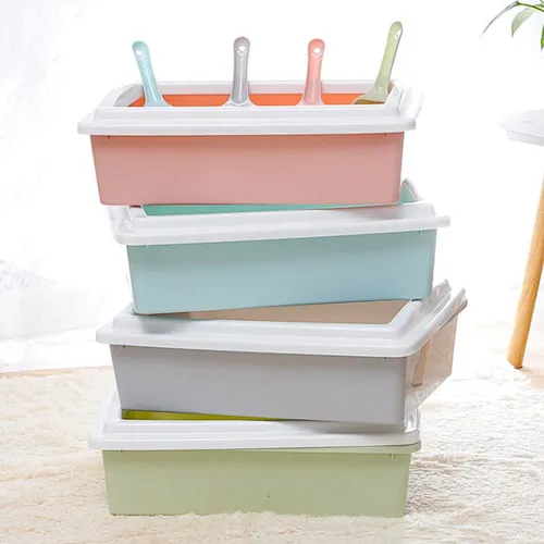 Wholesale plastic top entry cat litter tray box toilet large litter box for cats