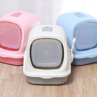 Enclosed Cat Litter Box New 2021 Best Clean Plastic Big Cat Closed Litter Boxes