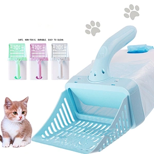 Cat Litter Scoop Plastic High Quality Portable Cat Litter Shovels With Bag