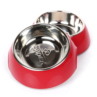 Hot sale stainless steel cat food bowl colorful dog bowl pet bowl for eating and drinking