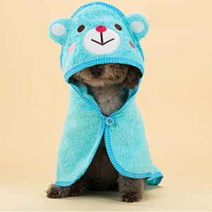 Microfiber Pet Bath Drying Towels Absorbent Dog Drying Coat Robe Towel
