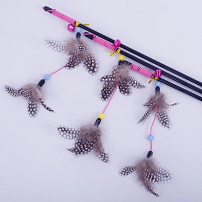 Wholesale price pet pack toy cat feather wand cat toy set
