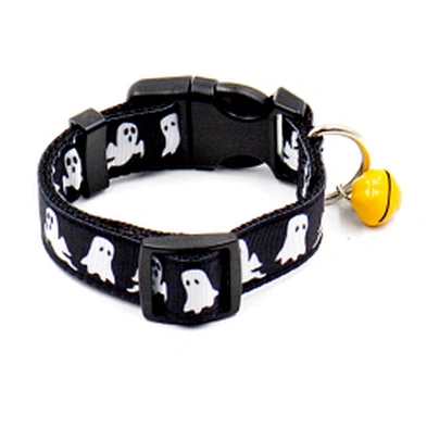 Wholesale Pet Halloween Collar Cheap Designer Fashion Nylon Halloween Dog Collar With Bell