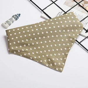 Wholesale Plain Dog Bandana Custom 100% Cotton Cute Design Grid Pet Dog Bandana