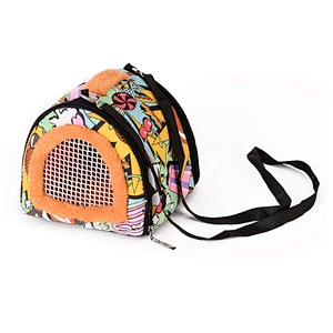 Hot sale outing pet bag cat backpack with plush pet carrier for small animal