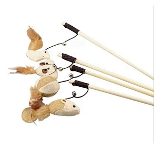 2020 the wooden pole funny cat stick cat mouse toy