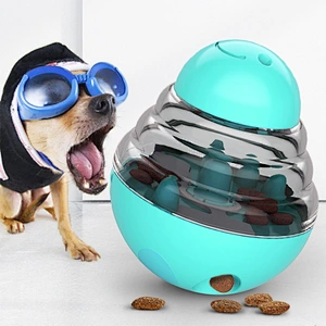 Hot selling pet adjustable leaky holes dog interactive training toys