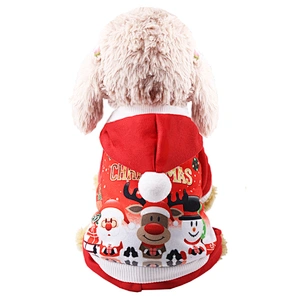 Cheap Pet Apparel Warm Winter Christmas Dog Clothes With Hat