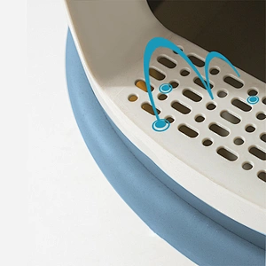 Wholesale luxury cat litter box toilet door with drawer cleaning cat toilet box