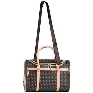 Pet Cat Travel Bag  Printed Leather Collapsible Portable Dog Cat Carrier Bag