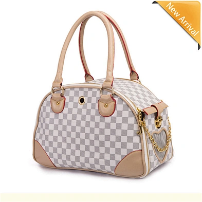 Hot sale PU pressure lattice pet out bag, breathable portable pet bag pet carrier