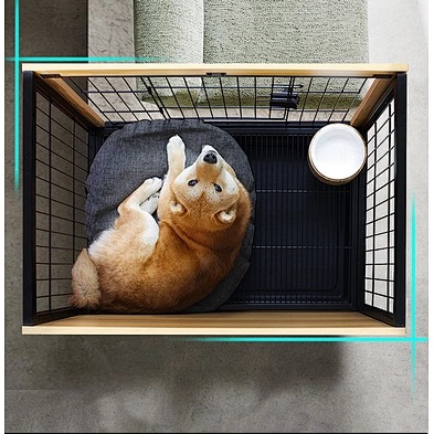 Large Wooden Dog Kennel Cage Metal Foldable Heavy Dog Cages Crate for sale