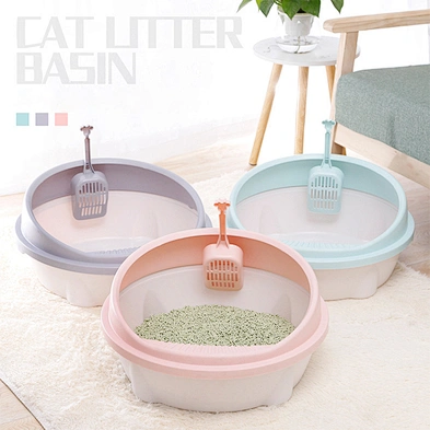 Cat Litter Box Toilet Large Design Plastic Round Cat Litter Tray For Sale