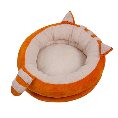 Hot sale cat bed closed pet bed winter plus velvet dog bed