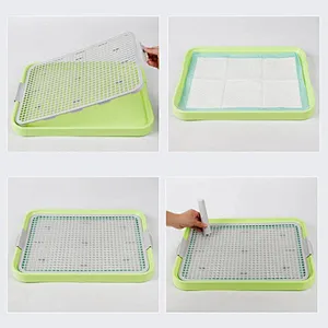 Dog Toilet Tray Plastic Puppy Potty Training Indoor Pet Dog Toilet