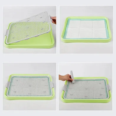 Dog Toilet Tray Plastic Puppy Potty Training Indoor Pet Dog Toilet