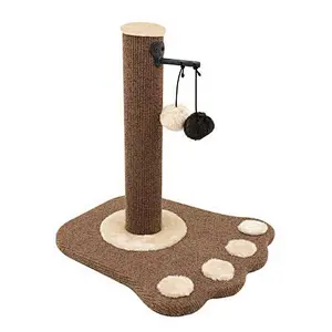 Small Wooden Cat Tree Scratcher Solid Wood Cat Activity Tree