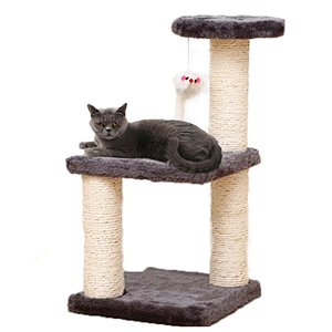 Wholesale Wooden Cat Scratcher Tree Tower Climbing Cheap Modern Wood Cat Tree