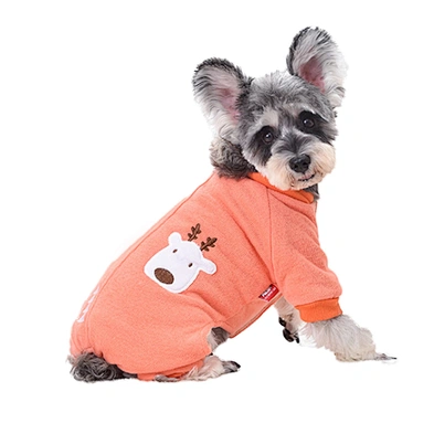 Dog Knitted Elk Jacket 2020 Autumn And Winter Plus Fleece Warm Dog Clothes From China