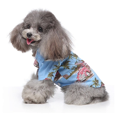 Hawaii Dog Summer Shirts Wholesale Customized Cheap Flower Dog Summer Clothes