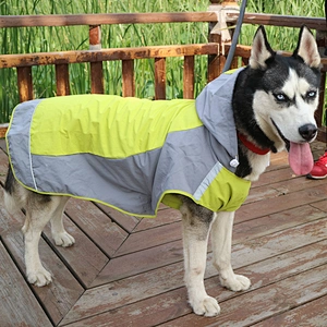 Wholesale Pet Outdoor Waterproof coat Reflective Big Dog Raincoat Breathable Raincoat Jackets for dog