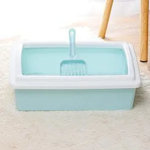 Wholesale plastic top entry cat litter tray box toilet large litter box for cats