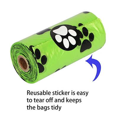 Amazon Hot Sale Pet Garbage Bag Dog Paw EPI high quality  degradable plastic dog poop bags