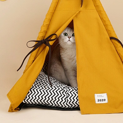 wholesale High Quality pet Teepee detachable and washable Pets Cat Dog Teepee Tent