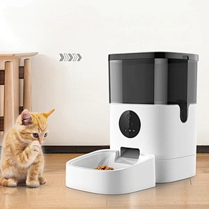 2020 new automatic pet feeder wifi remote control timer smart cat automatic dog feeder with camera