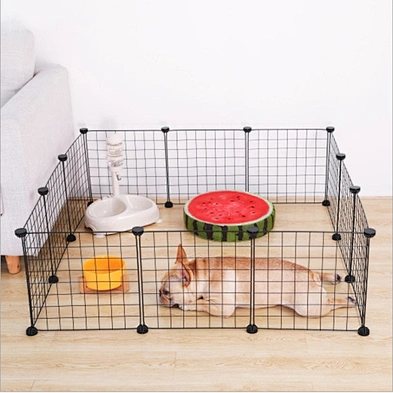 DIY Combination Portable Foldable Pet Playpen 35*35cm Iron Wire Pet Dog Playpen