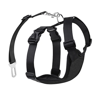 Wholesale pet car seat harness vest dog car harness with safety seat belt