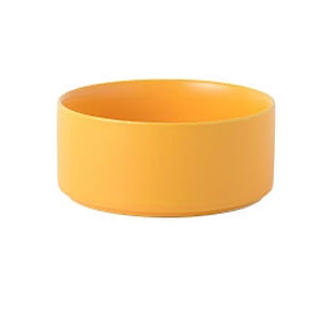 Wholesale ceramic pet food bowl elevated luxury designed dog ceramic bowl with bamboo shelf