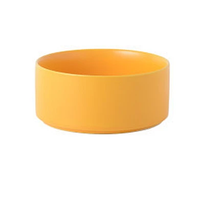 Wholesale ceramic pet food bowl elevated luxury designed dog ceramic bowl with bamboo shelf