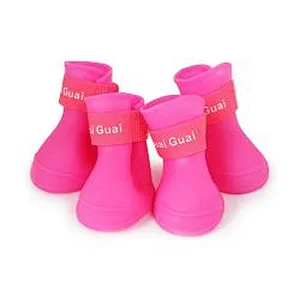 Summer dog rain shoes waterproof silicone dog rain boots pet shoes for dogs