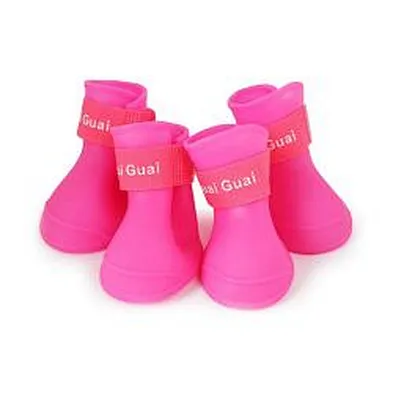 Summer dog rain shoes waterproof silicone dog rain boots pet shoes for dogs