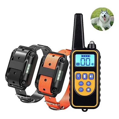 Anti bark pet shock collar rubber waterproof electric anti bark dog training collar with control remote