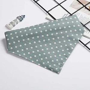 Wholesale Plain Dog Bandana Custom 100% Cotton Cute Design Grid Pet Dog Bandana