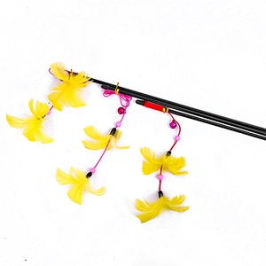 Wholesale price pet pack toy cat feather wand cat toy set