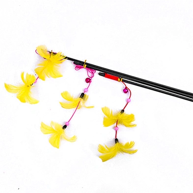 Wholesale price pet pack toy cat feather wand cat toy set