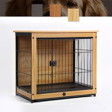 Large Wooden Dog Kennel Cage Metal Foldable Heavy Dog Cages Crate for sale